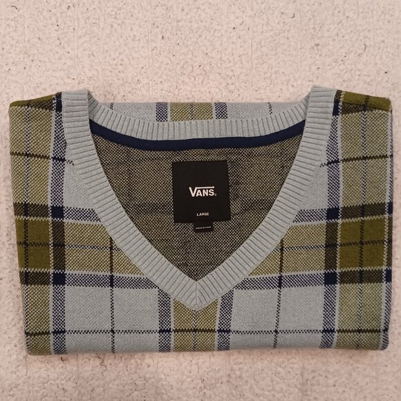 Vans Men's Large Almondwood/Gray Mist Sweater Vest VN000HDVM81 - Picture 6 of 10